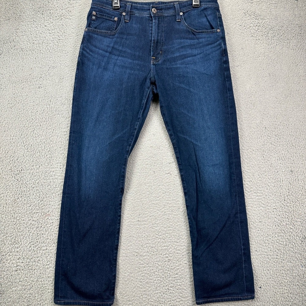 AG Adriano Goldschmied The Everett Jeans Slim Straight Men 34X34 Blue Distressed